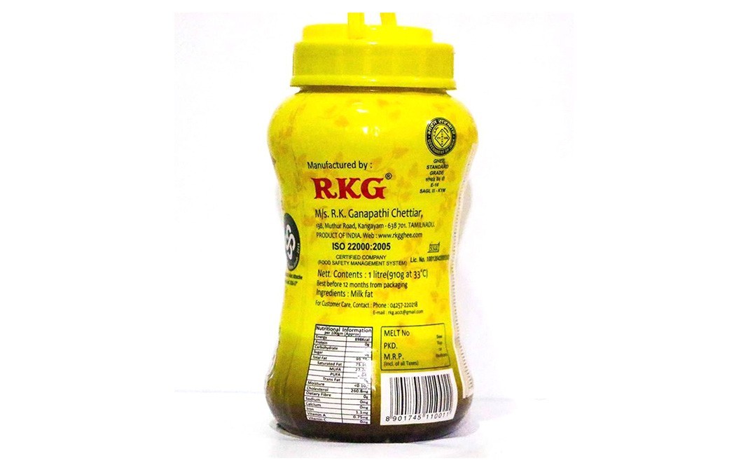 RKG Agmark Ghee    Jar  1 litre